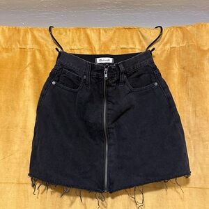 Madewell Black Denim Skirt
